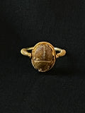 faience scarab ring