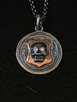 memento mori shield pendant