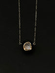 onyx diamond sphere necklace