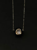 onyx diamond sphere necklace