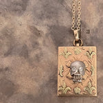 memento mori rectangle pendant