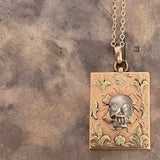 memento mori rectangle pendant