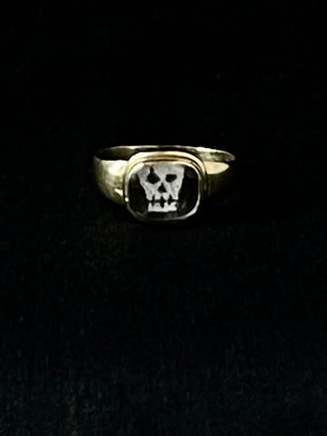 memento mori crystal ring