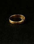 gold engraved victorian wedding band