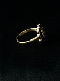 gold mourning ring with hair