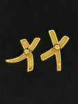 gold tiffany kiss studs