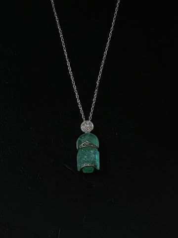 Emerald Buddha Gold Pendant 18k Amulet Holy Charm Auspicious Attract  Fortune | eBay
