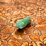 gold jade hand charm pendant