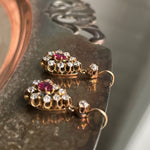 gold ruby diamond pear drops