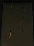 gunmetal and gold woven link necklace