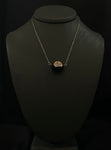 onyx diamond sphere necklace