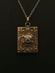 memento mori rectangle pendant