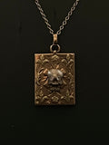 memento mori rectangle pendant