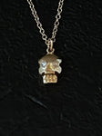 memento mori gold skull pendant