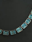 paste light turquoise emerald cut rivière