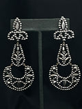 cut steel fleur de lis earrings