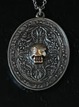 memento mori floral pendant