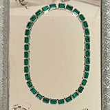 paste emerald long emerald cut collar