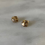 gold diamond quatrefoil studs