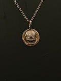 memento mori sunray disk pendant