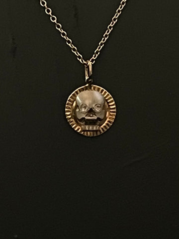 memento mori sunray disk pendant