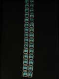 paste light turquoise emerald cut rivière