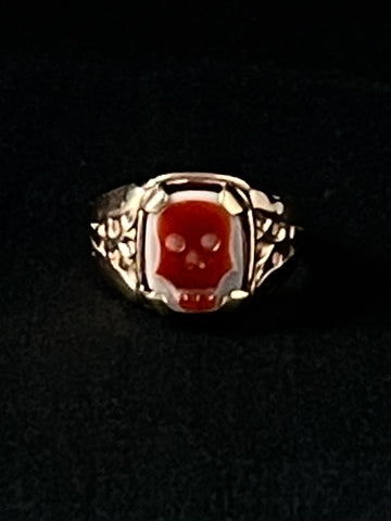 memento mori pronged ring