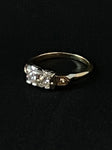 yellow and white gold diamond duette ring