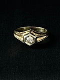 yellow and white gold diamond ring