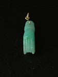 gold jade hand charm pendant