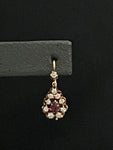 gold ruby diamond pear drops