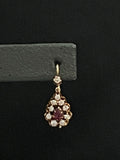 gold ruby diamond pear drops