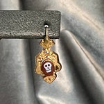 memento mori victorian plaque earrings