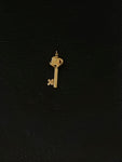 gold love knot key charm