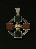 memento mori maltese cross pendant