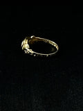 gold enamel memento mori mourning ring