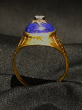 lapis and diamond star ring