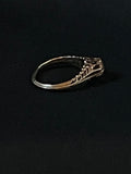 rose gold diamond filigree ring