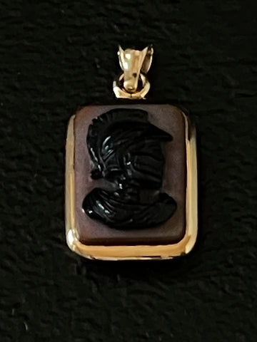 memento mori skeleton centurion pendant