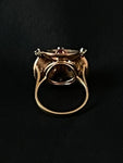 rose gold ruby and diamond trefoil ring