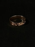 rose gold flowers & leaves ring