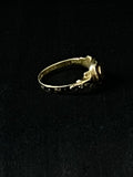 gold enamel memento mori mourning ring