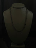 gunmetal and gold woven link necklace