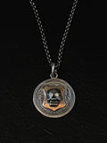 memento mori shield pendant