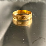 gold engraved victorian wedding band