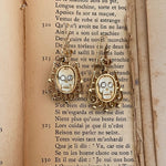 memento mori openwork earrings