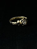 gold enamel memento mori mourning ring