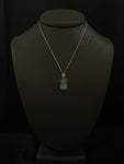 platinum diamond and carved emerald buddha pendant