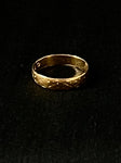 gold engraved victorian wedding band