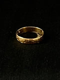 gold engraved victorian wedding band